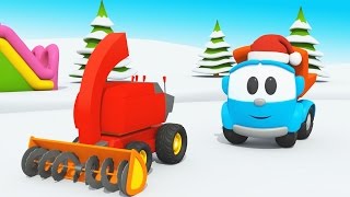 🚛❄️🚜 Cartoni Animati per Bambini  Camioncino Leo e lo spazzaneve🚚☃️🌨️ [upl. by Yob]