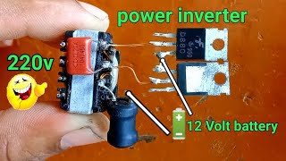 inverter 12v to 220v power inverter circuit using d880 transistor [upl. by Drarreg]