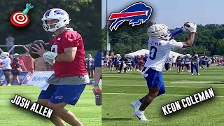 Josh Allen to Keon Coleman CONNECTION LOOKS LETHAL 😳🔥  Bills Training Camp Highlights [upl. by Tudela]