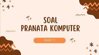 Soal Pranata Komputer Ahli pertama Part 1 [upl. by Norha292]