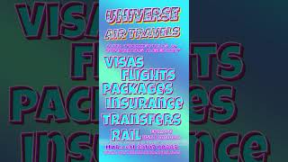 Travel agency services  Universe air travels [upl. by Rotman280]