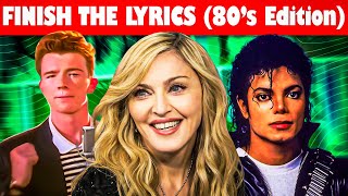 Can YOU Finish the Lyrics from the 80s [upl. by Nyladgam]