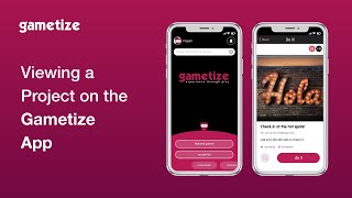 Viewing a Project on the Gametize App  Getting Started with Gametize [upl. by Lalise]