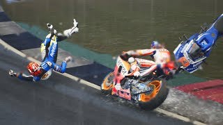 MotoGP 18 CRASHES 11 [upl. by Fineman]