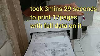 epson M1120 monochrome ink Tank printer speed test with full data on pages [upl. by Brag]