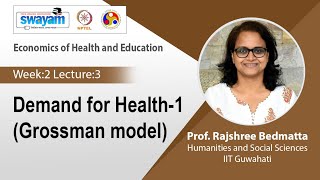 Lec 5 Demand for Health1 Grossman model [upl. by Nyraf]