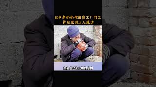 80岁老奶奶依旧在工厂打工背后原因让人感动 [upl. by Ahteres]