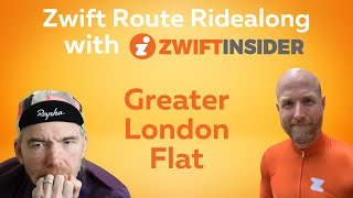 Greater London Flat Route Ridealong with Zwift Insider [upl. by Noella612]