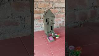 Amazing clay house making 🏠 ll clayhouse mudhouse craft [upl. by Bick758]