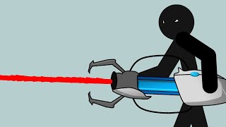 Stick Man Uses a Portal Gun  A Pivot Animation [upl. by Zacek514]