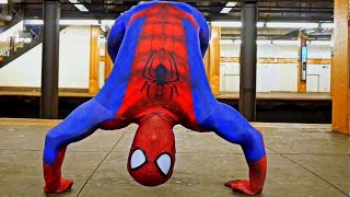 Amazing SpiderMan Dance  Flips Spins amp Tricks In Real Life [upl. by Goebel936]