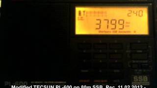 Tecsun PL600 on 80m SSB [upl. by Verdie873]