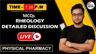 Live I Rheology I Detailed Explanation MCQs I Physical Pharmacy [upl. by Haraj]