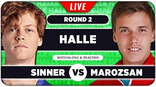 SINNER vs MAROZSAN • ATP Halle 2024 • LIVE Tennis Watchalong Stream [upl. by Irmina]