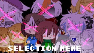 Selection meme Swapshift Frisk and Chara glitch warning and flash warning [upl. by Malchy]