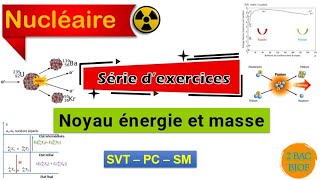 Nucléaire  Noyau énergie et masse  Série d’exercices  2Bac Biof SM  SVT  PC [upl. by Airehc]