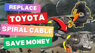 Spiral cable replacement Toyota  How to Replace Clock Spring amp Horn Chakri  Airbag Chakri [upl. by Tohcnarf]