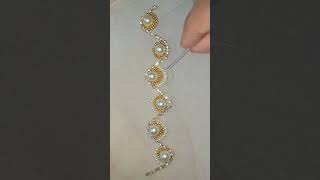 Shorts Elegant Beadwork Design with Stone Chain shortvideo [upl. by Aikehs]