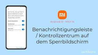 Benachrichtigungsleiste  Kontrollzentrum vom Sperrbildschirm öffnen  Xiaomi Android 13  MIUI 14 [upl. by Wilder]