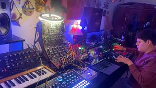 Techno jam in studio  Syntakt DFAM Tr8s Microcosm Hydrasynth Captn big O Beads [upl. by Findlay]