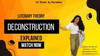 Deconstruction Theory ugcnetjrf english ugcnetenglish englishliterature literarytheory [upl. by Aliza878]