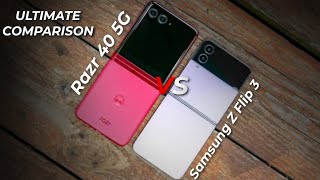 Moto Razr 40 5G vs Samsung Galaxy Z Flip 3  THE BEST FLIP PHONE FOR ₹50000 [upl. by Ariam]