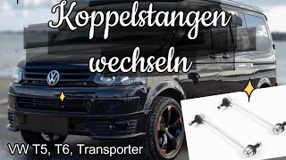 Koppelstangen wechseln VW T5 T6 Transporter Changing coupling rods VW T5 T6 Transporter [upl. by Eivi]