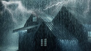 Fall Asleep Fast with Thunderstorm Sounds ⚡ Strong Rainstorm amp Intense Thunder on Tin Roof at Night [upl. by Atews]