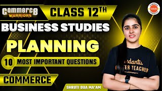 Business Planning  10 Most Important Questions  Class 12 Business Studies  Shruti Maam [upl. by Ysak]