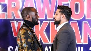 FRIENDLY FIRE Terence Crawford vs Amir Khan FACEOFF [upl. by Ravel]