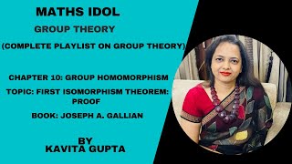 Lec 1011 Group TheoryFirst isomorphism Theorem  Proof [upl. by Dlonyar]