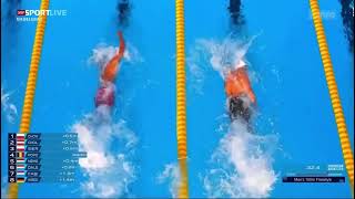 David Popovici 100 freestyle European Championships 2024 semis [upl. by Yeldar]