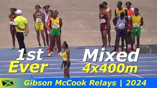 Alphansus Davis High Wins First Ever Mixed 4x400m Relays Held In Jamaica  Gibson McCook Relays [upl. by Kingdon]