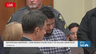 Jose Ibarra learns sentence after being found guilty on all charges  Death of Laken Riley [upl. by Adekam]