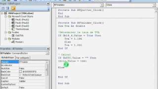 Découvrir VBA en construisant une calculette TVA vidéo34 [upl. by Cohleen]