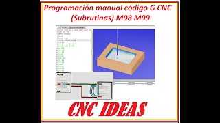 Programación manual código G CNC SUB RUTINAS [upl. by Zak718]