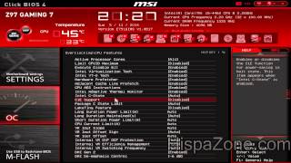 MSI Z97 Gaming 7  Bios UEFI  HispaZonecom [upl. by Aronas]