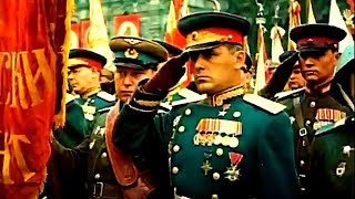 Russias Victory Parade in real color 1945 HD [upl. by Jahdol]