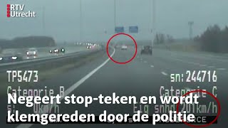 Verkeerspolitie Dronken bestuurder slingert dronken over de A27 met 175kmpu  RTV Utrecht [upl. by Annayt]