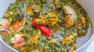 Trinidad Crab Callaloo using Frozen Spinach  Vegan Option [upl. by Mukul]