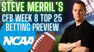 2024 College Football Week 8 Picks and Odds  Top 25 College Football Betting Preview amp Predictions [upl. by Nnayar]