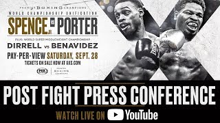 Spence vs Porter  Post Fight Press Conference FULL BROADCAST [upl. by Sylas]