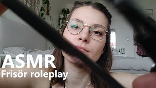 ASMR frisör roleplay brushing water spraying scissor cutting personal attention [upl. by Acissehc]