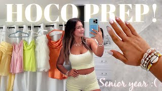 SENIOR HOCO PREP  Nails senior jeans spray tans etc [upl. by Benedetto]