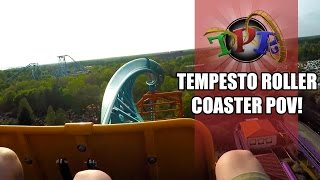 Tempesto POV Busch Gardens Williamsburg 2015 Roller Coaster Front Seat [upl. by Aserat]