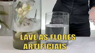 Como Lavar Flores Artificiais [upl. by Ahseikram128]