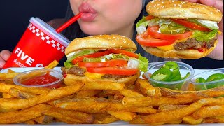 ASMR FRIES amp BURGER MUKBANG  Five Guys Fast Food  ASMR PHAN [upl. by Eisaj]