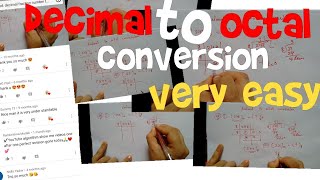 Decimal to octal conversion  very easy [upl. by Mandych973]