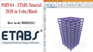 Part 04  ETABS Tutorial 2020  CSI Software  ETABS 2018  Etabs tutorial in hindi [upl. by Leumas]