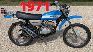 Riding 1971 Suzuki TS 125 Vintage Enduro motorcycle [upl. by Felise]